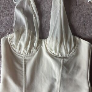 White Fox Boutique Cream Halter Top